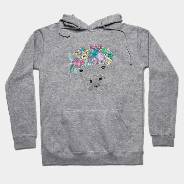 Flower Cow Hoodie by Soderblom22